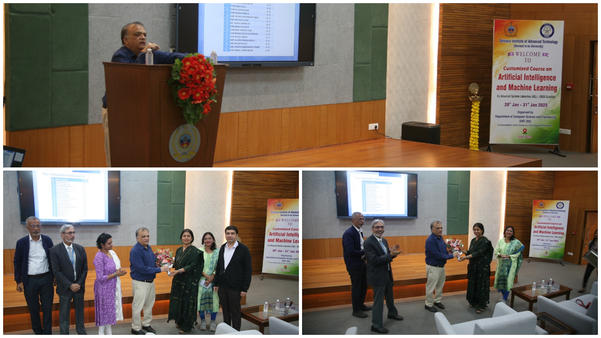 Valedictory Program of Two Weeks Customized Course in “Artificial Intelligence and Machine Learning” held on 31st Jan 2025.