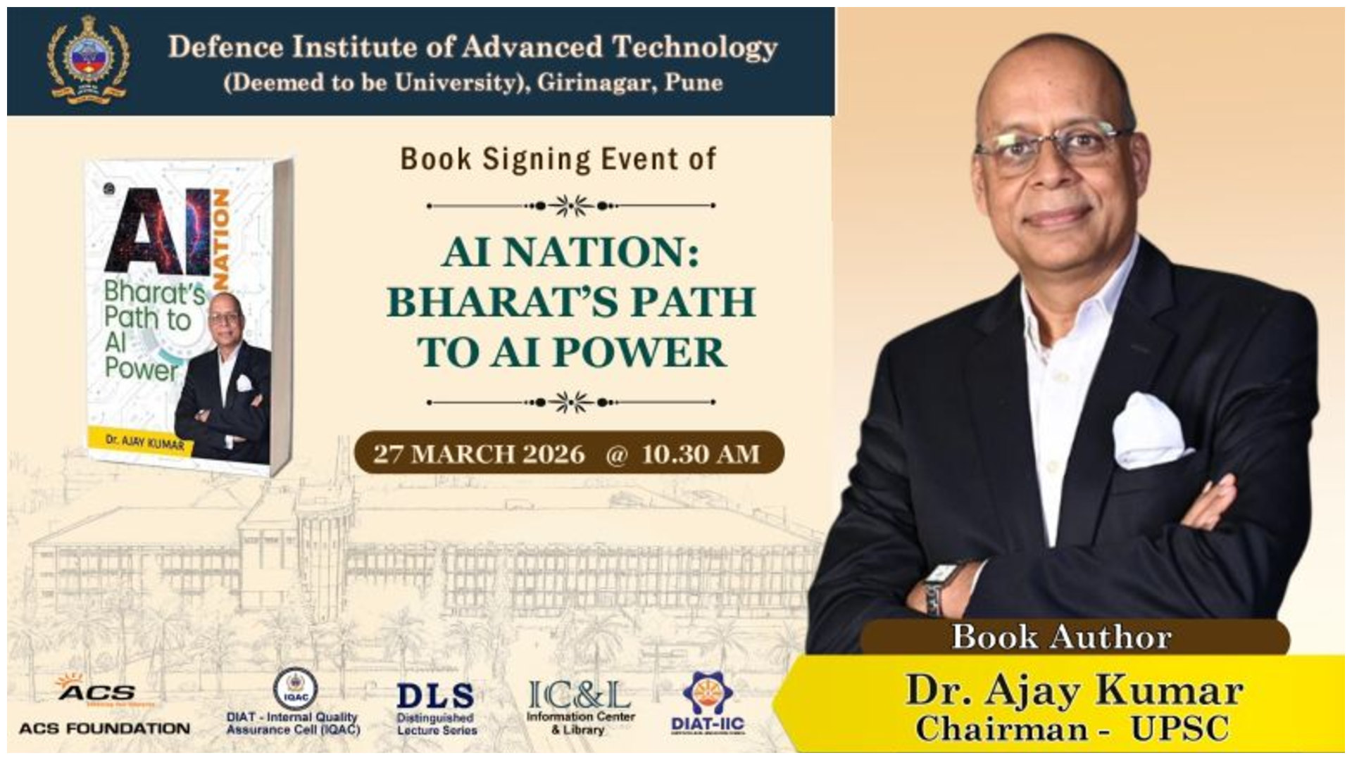 Book signing of AI Nation: Bharat’s Path to AI Power by Ajay Kumar, Chairman of Union Public Service Commission.