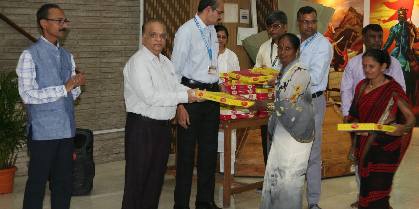 133rd Birth Anniversary celebration of Dr B R Ambedkar at DIAT - Saree distribution to DIAT Hygiene female Staff's