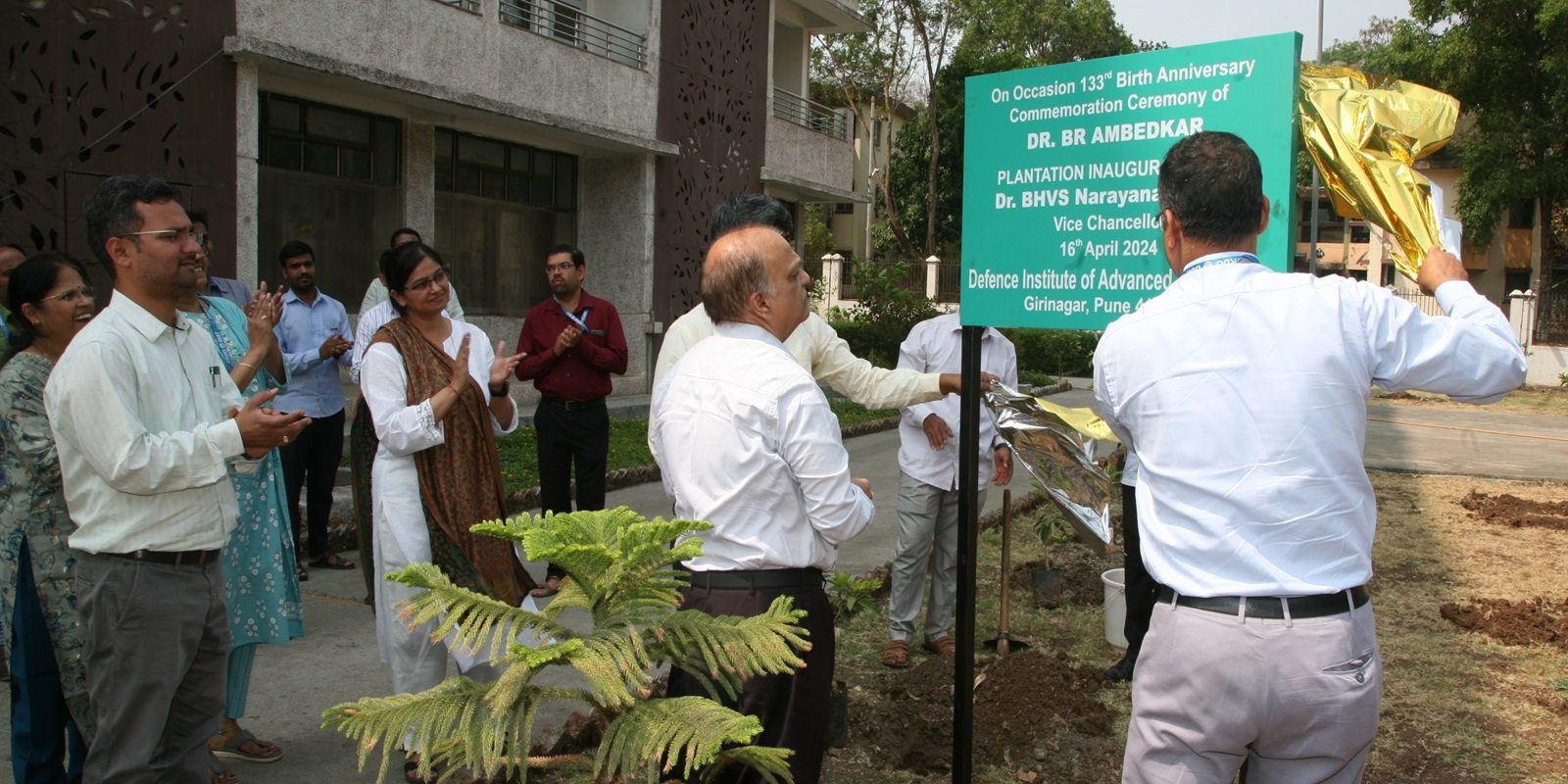 133rd Birth Anniversary celebration of Dr B R Ambedkar at DIAT - Plantation at Yamuna Hostel